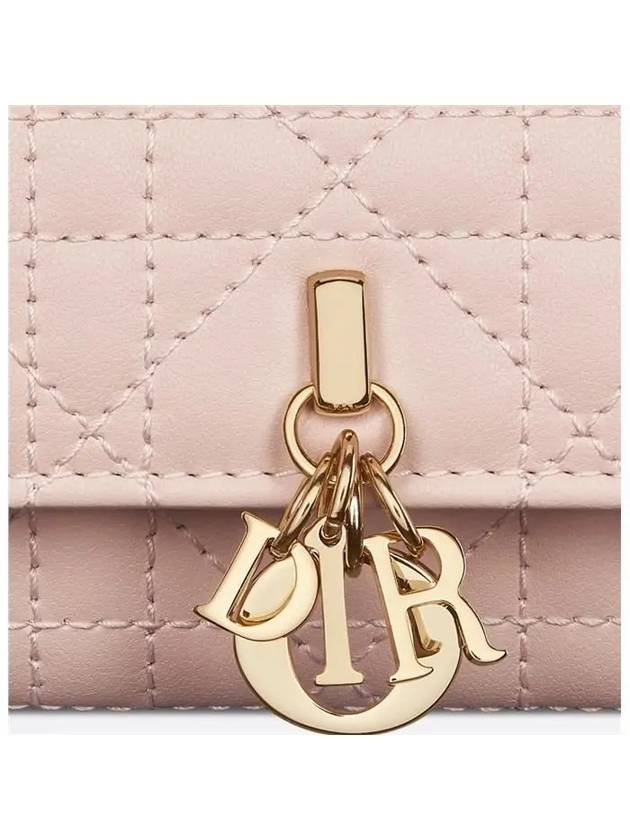 XS Lady Cannage Lambskin Half Wallet Powder Pink - DIOR - BALAAN 6