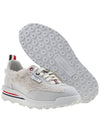 Tech Runner Shearling Suede Low Top Sneakers White - THOM BROWNE - BALAAN 6