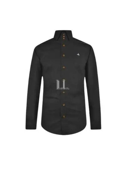 Violin Logo Long Sleeve Shirt Black - VIVIENNE WESTWOOD - BALAAN 2