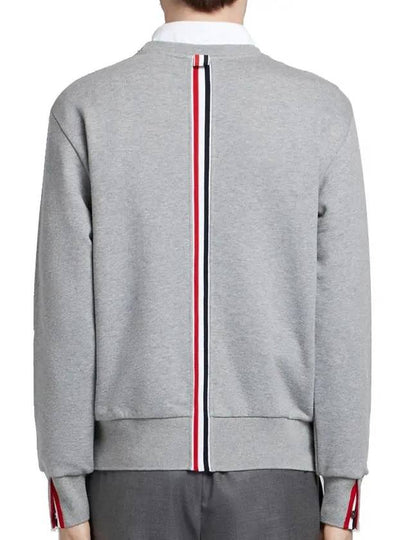 Center Back Stripe Crewneck Sweatshirt Light Grey - THOM BROWNE - BALAAN 2