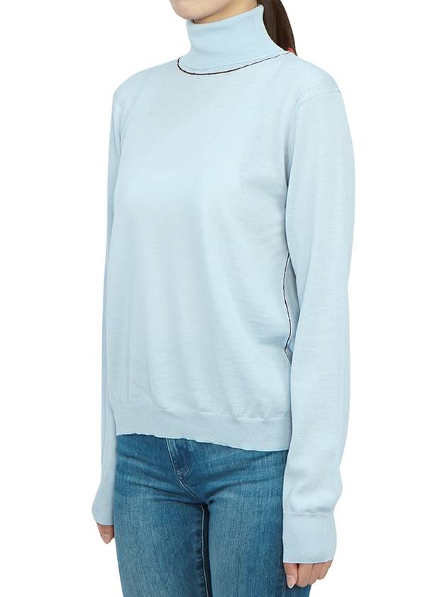 Women's Work In Progress Turtleneck Pale Blue - MAISON MARGIELA - BALAAN 3