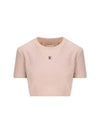 4G Logo Crop Short Sleeve T-Shirt Pink - GIVENCHY - BALAAN 1