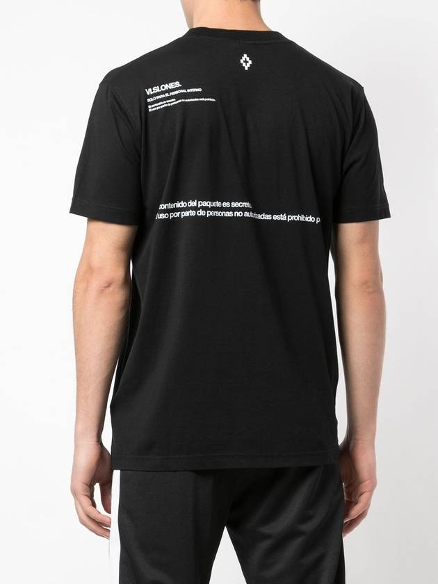 Floppy Disk Print Cotton Short Sleeve T-Shirt Black - MARCELO BURLON - BALAAN 7