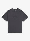 Drop Shoulder Heart Cotton Short Sleeve T-Shirt Black - GANNI - BALAAN 2