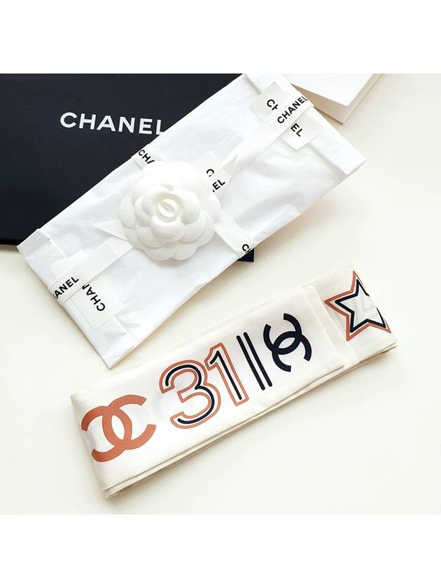 Scarf AA9179 Bandeau White - CHANEL - BALAAN 5