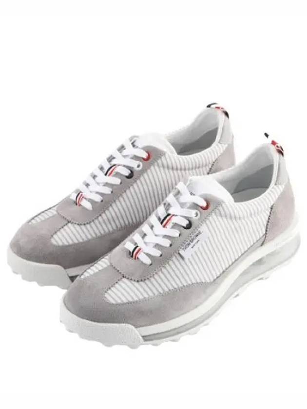 Tech Runner Panel Low Top Sneakers Grey - THOM BROWNE - BALAAN 2