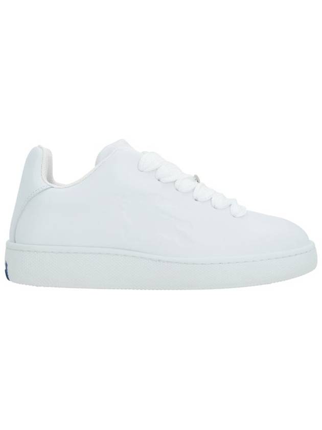 Debossed Logo Leather Low Top Sneakers White - BURBERRY - BALAAN 5