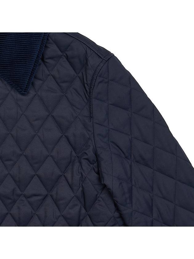 Corduroy Collar Quilted Jacket Dark Blue - BURBERRY - BALAAN 5