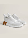 Bouncing Sneakers Calfskin Suede Goatskin Blanc - HERMES - BALAAN 4