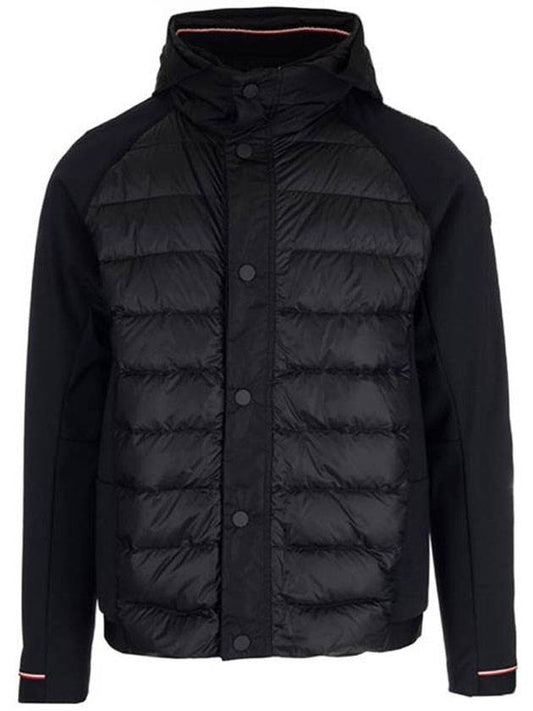 Men's Gardon Techno Sleeve Short Padded Jacket Black - MONCLER - BALAAN.