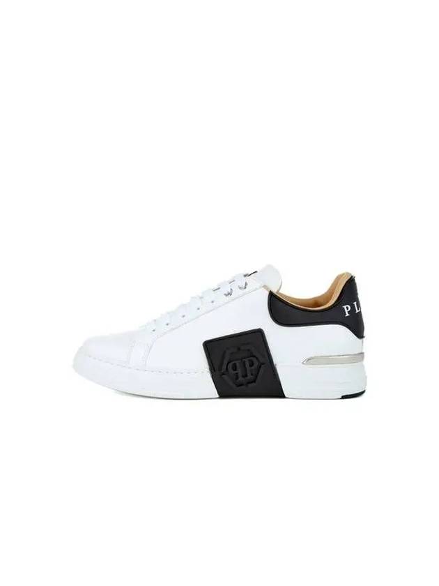 Men's Hexagon Patch Low Top Sneakers White 270705 - PHILIPP PLEIN - BALAAN 1