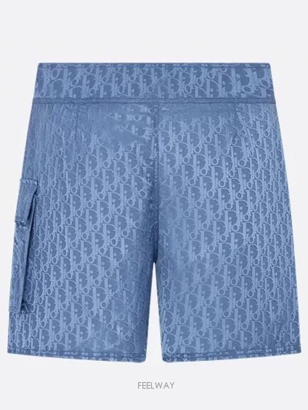 Oblique Parley Swim Shorts Blue - DIOR - BALAAN 7