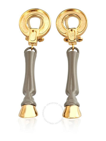 Burberry Ladies Gold-plated And Resin Hoof Drop Earrings - BURBERRY - BALAAN 1