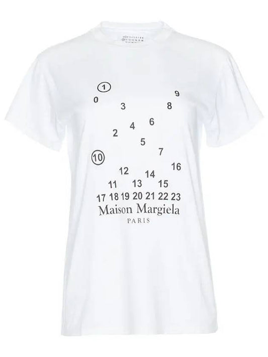 Numeric Logo Short Sleeve T-Shirt White - MAISON MARGIELA - BALAAN 2