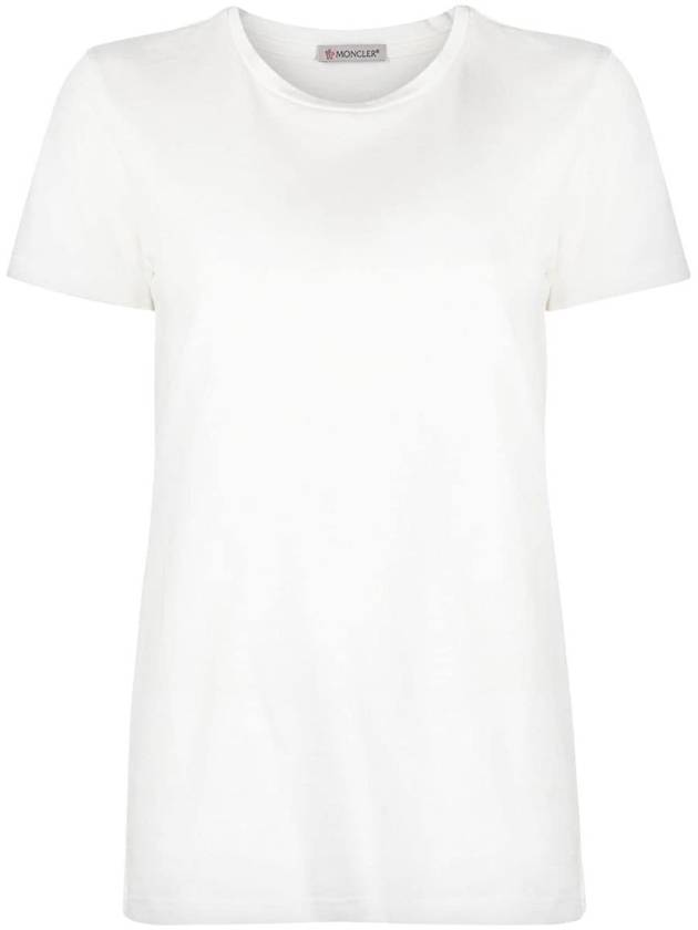 Logo Patch Jersey Cotton Short Sleeve T-Shirt Off White - MONCLER - BALAAN 2