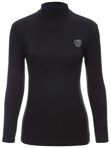 HEART LOGO MOCK NECK SLIM INNER TOPBlack - PLAYBOO - BALAAN 1