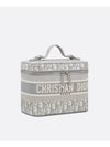 Diortravel Oblique Embroidered Vanity Case Tote Bag Grey - DIOR - BALAAN 3