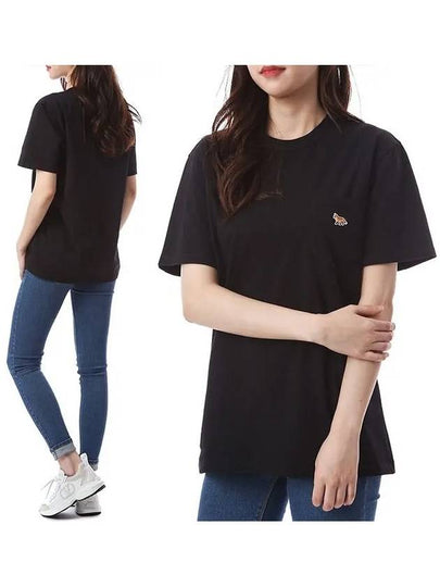 Gold Fox Patch Pocket Women's Round TShirt GM00116KJ0008 BK - MAISON KITSUNE - BALAAN 2