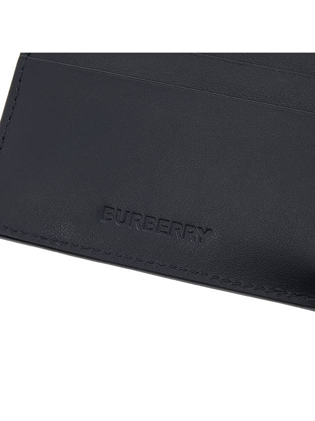 Coordinated Print Leather Half Wallet Black - BURBERRY - BALAAN 9