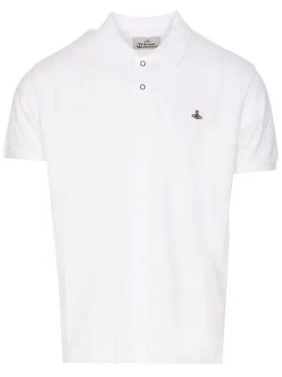 Embroidered Logo Classic Polo Shirt White - VIVIENNE WESTWOOD - BALAAN 2