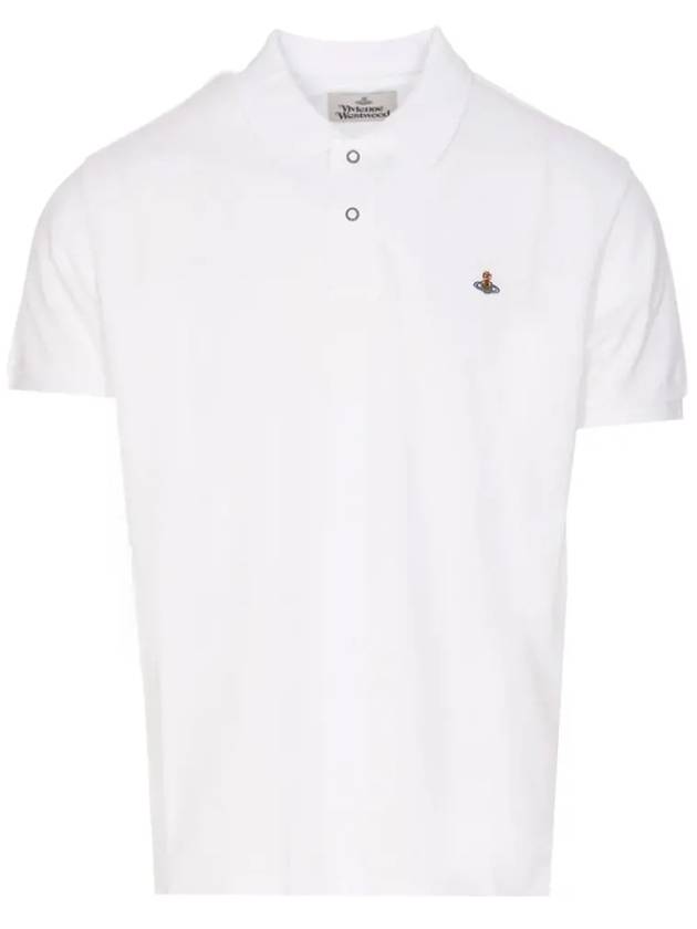 Embroidered Logo Classic Polo Shirt White - VIVIENNE WESTWOOD - BALAAN 2