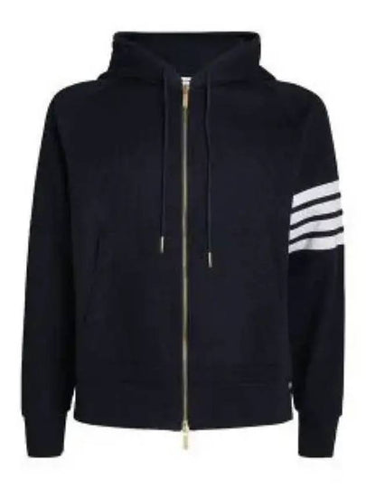 Men's Wapple 4 Bar Reglan Zip Up Hoodie Navy - THOM BROWNE - BALAAN 2