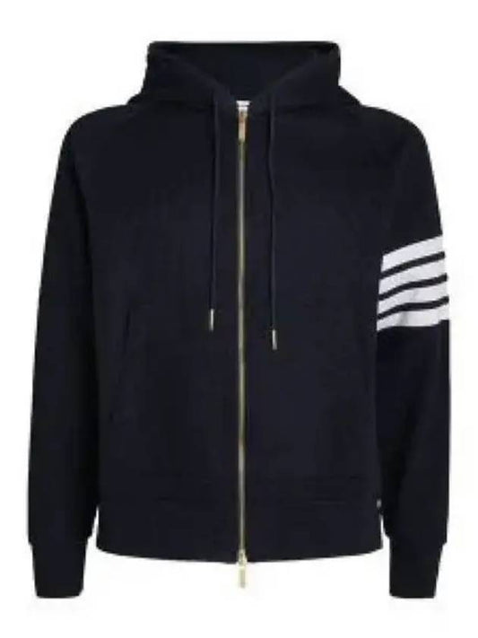 Men's Wapple 4 Bar Reglan Zip Up Hoodie Navy - THOM BROWNE - BALAAN 2