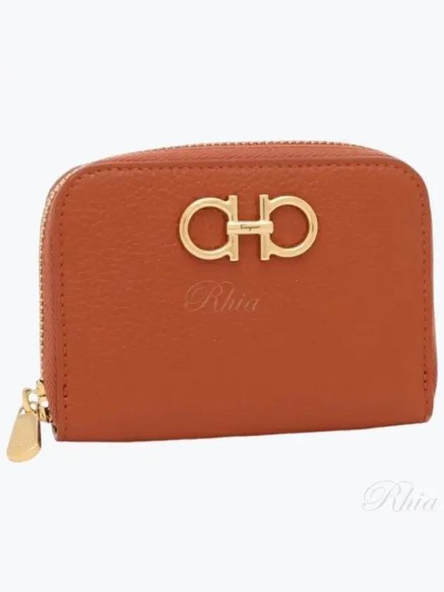 Women s Gancini card wallet 22 0406 TERRACOTTA 0770059 - SALVATORE FERRAGAMO - BALAAN 1