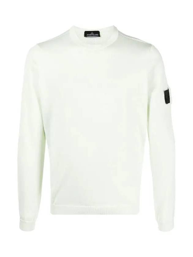 Men's Shadow Lens Wappen Knit Top White - STONE ISLAND - BALAAN 3