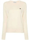 ORB Logo Knit Top White - VIVIENNE WESTWOOD - BALAAN 2