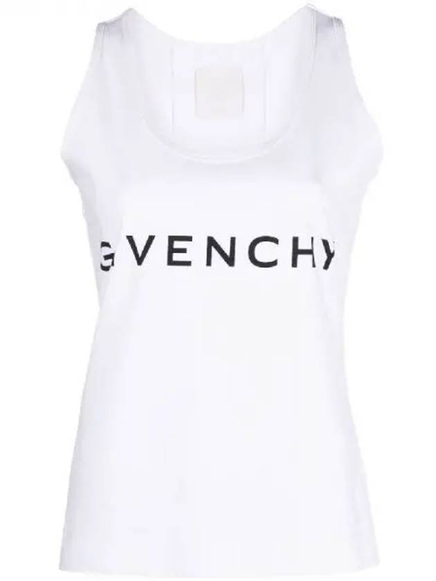 Stretch cotton logo tank top 271306 - GIVENCHY - BALAAN 1