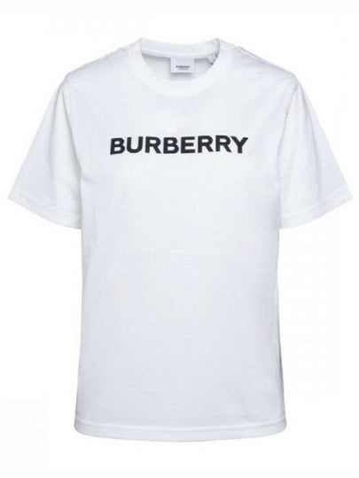 Logo Print Cotton Short Sleeve T-Shirt White - BURBERRY - BALAAN 2