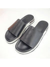 42 size REFLEX H logo punching slippers slide black 181354ZH - HERMES - BALAAN 7