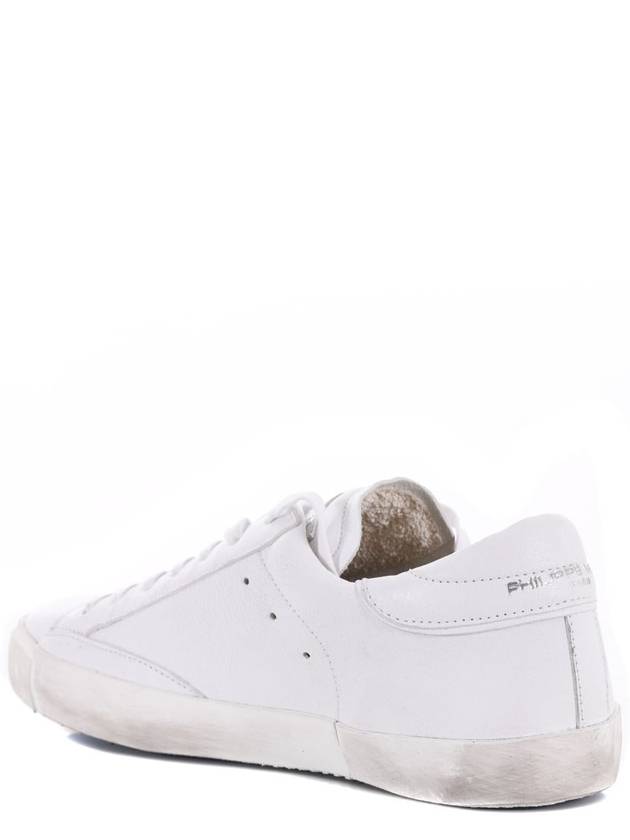 PLSX White Tab Canvas Low Top Sneakers - PHILIPPE MODEL - BALAAN 5