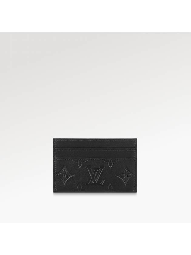 Monogram Double Card Wallet Black - LOUIS VUITTON - BALAAN 3