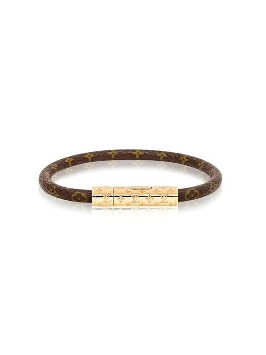 LV Confidential Canvas Bracelet Gold Brown - LOUIS VUITTON - BALAAN 1