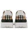 Vintage Check And Leather Sneakers White Archive Beige - BURBERRY - BALAAN 7