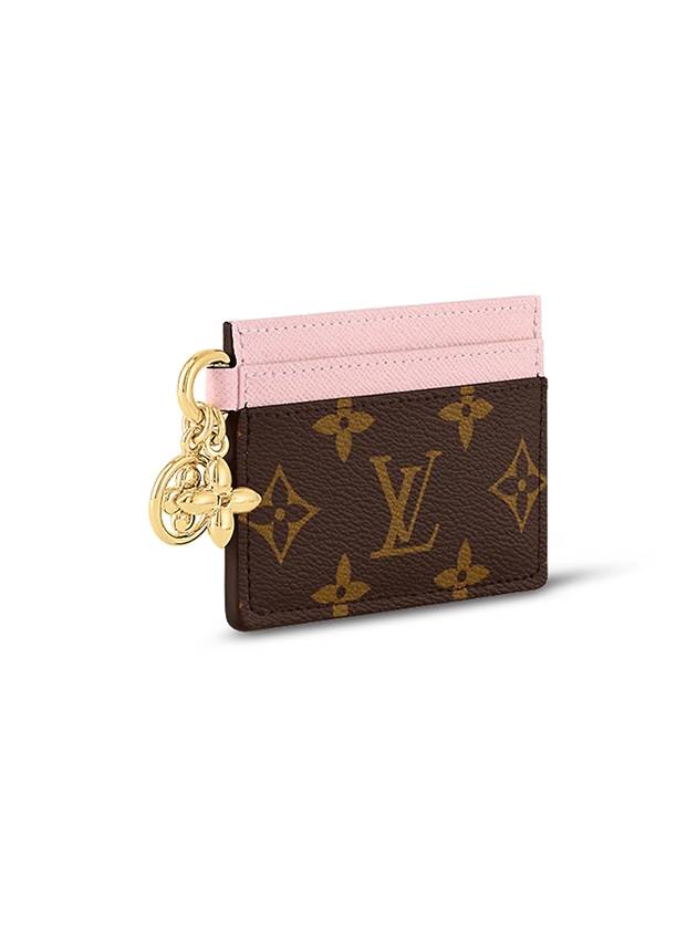 LV Charm Monogram Card Wallet Pink Brown - LOUIS VUITTON - BALAAN 3