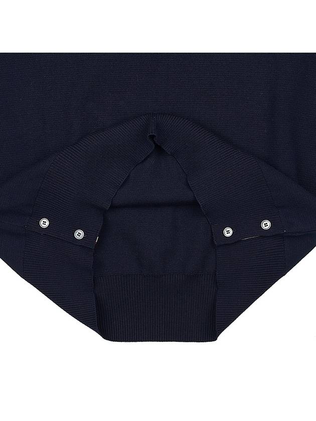 4 Bar Straight Knit Top Navy - THOM BROWNE - BALAAN 11