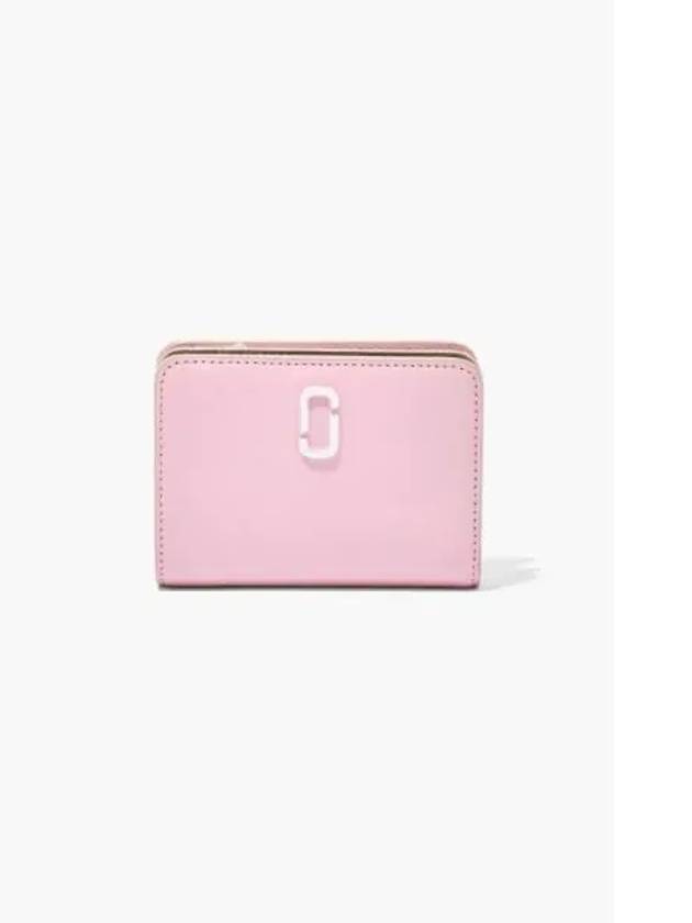 Leather J Marc Slg The Mini Compact Wallet Bubblegum MBACA23001PIX - MARC JACOBS - BALAAN 1