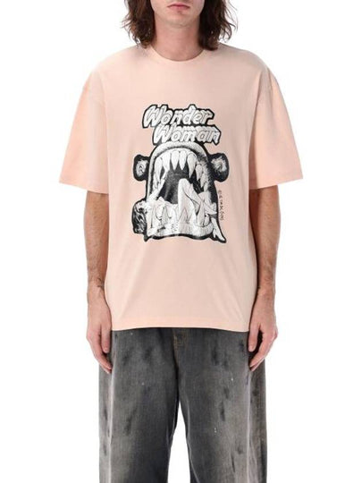 Crewneck Cotton Short Sleeve T-Shirt Light Pink - ACNE STUDIOS - BALAAN 2