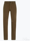 Slim Fit Stretch Cotton Satin Chino Straight Pants Open Green - HUGO BOSS - BALAAN 2