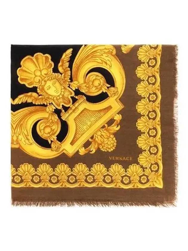 Women s Brown BarLOAKE Lock Scarf Muffler Gold 1001596 1A06390 - VERSACE - BALAAN 1