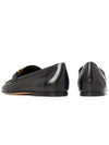 Kate Metal Logo Leather Loafers Black - TOD'S - BALAAN 7