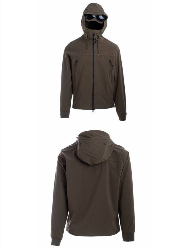 Men's Goggles Hooded Jacket Khaki - CP COMPANY - BALAAN 5