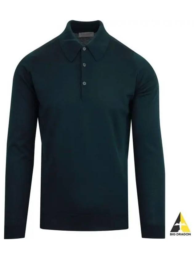 Dorset Orion Green Polo Knit - JOHN SMEDLEY - BALAAN 1