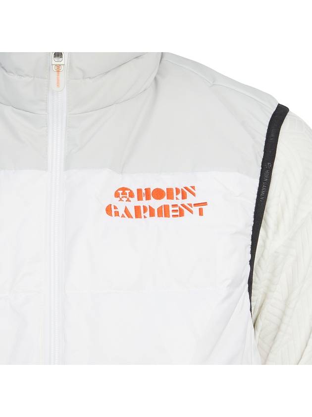 Logo Down Vest White - HORN GARMENT - BALAAN 11