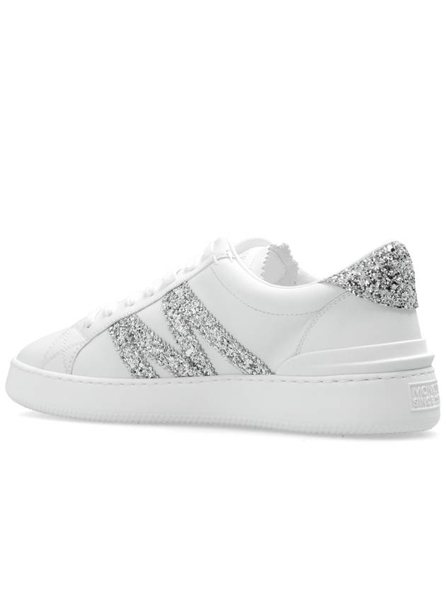 Monaco M Trainer Glitter Embellished Low Top Sneakers White - MONCLER - BALAAN 6