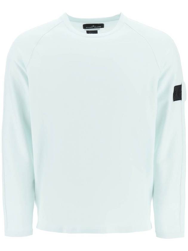 Shadow Project Crewneck Light Cotton Knit Top Green - STONE ISLAND - BALAAN 4