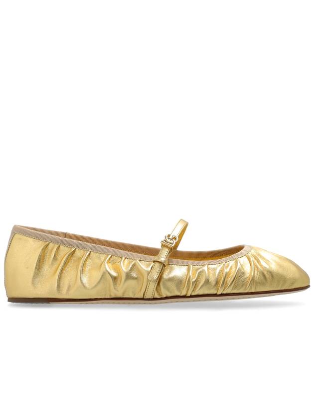 Dolce & Gabbana Leather Ballerinas, Women's, Gold - DOLCE&GABBANA - BALAAN 1